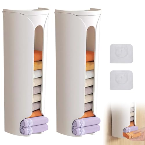 Gsycle Underwear Organizer, 2Pcs Sock Organizer Underwear Storage Box Wall Mount Storage Hanging Closet Organizer Bra Organizer for Home