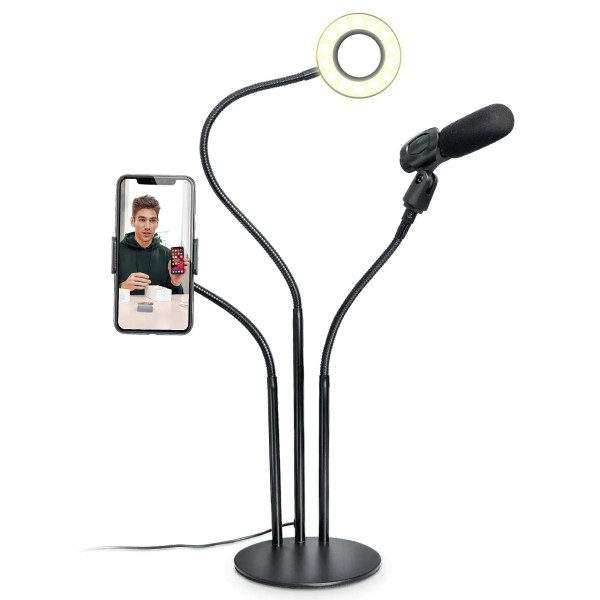 Bower 24 LED Flexible Ring Light Kit With Phone Holder