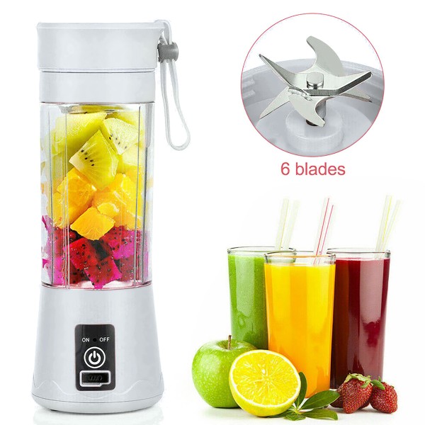 FUTATA Mini Juice Extractor Cup Electric Juicer Personal Travel Blender Bottles Portable Rechargeable Juicer Machines Fruit Vegetable Smoothie Househ