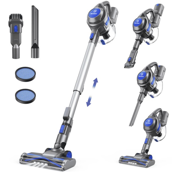 MOOSOO Cordless Stick Vacuum Cleaner Lightweight For Carpet Floor Pet Hair Home XL 618A