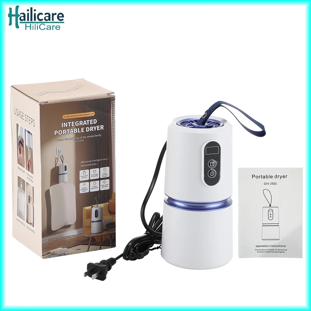 Mini Portable Clothes Dryer Electric Clothing Fast-Drying Machine Compact Foldable Laundry Dryer with Dry Bag for Apartment RVs