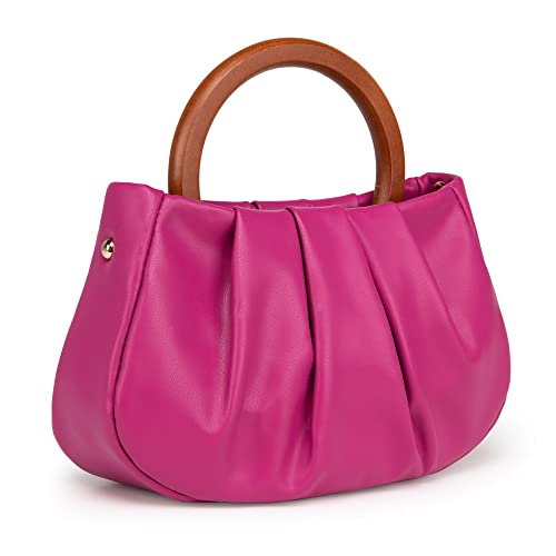 Milan Chiva Cloud Pouch Bag Gabbi Ruched Handbag Chic Dumpling Clutch Purses with Removable Strap MC-1007PP