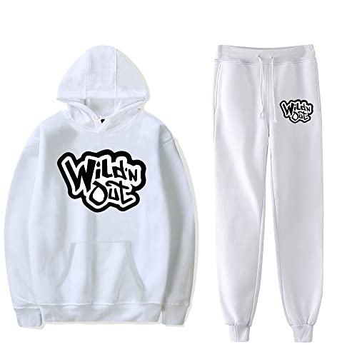 KHJYAKSC Wild 'n Out Merch Hoodie Suit Man/Woman Hip Hop Hoodies Fans Sweatshirts Printed Casual (White,XXS)