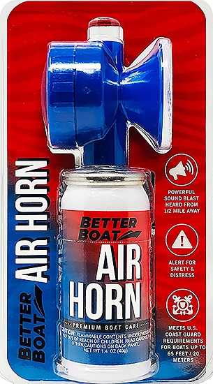 Air Horn for Boating Safety Canned Boat Accessories | Marine Grade Airhorn Can and Blow Horn or Compressed Horn Refills
