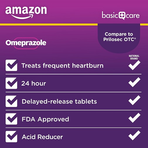 Amazon Basics Omeprazole Delayed Release Tablets 20 mg