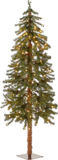 lit Artificial Christmas Tree Includes Pre-strung White Lights and Stand