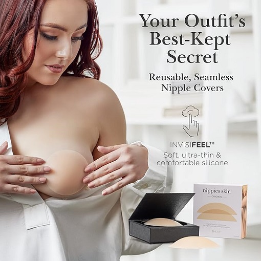 Nippies Reusable Silicone Nipple Covers with Adhesive