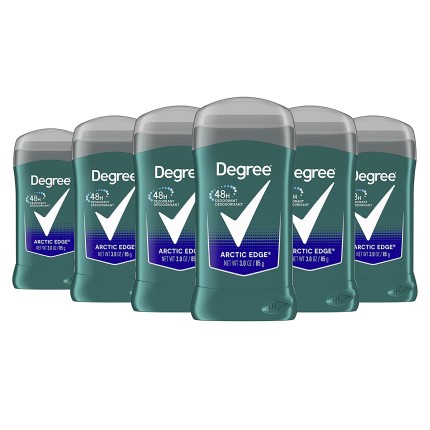 Degree Men Original Deodorant 48-Hour Odor Protection Arctic Edge Deodorant For Men 3 oz, Pack of 6