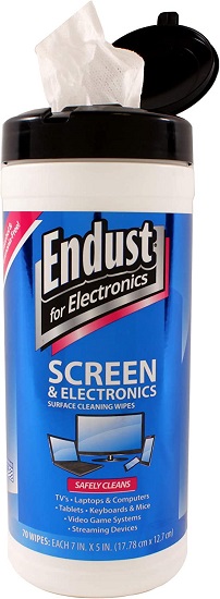 Endust for Electronics, Surface cleaning wipes, Great LCD and Plasma wipes, 70 Count (11506)