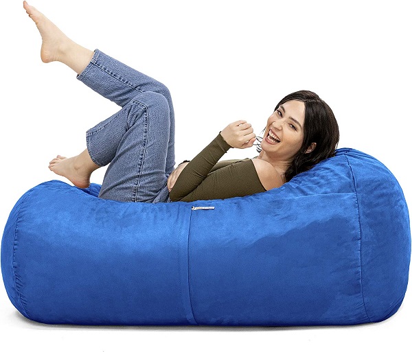 Jaxx Sofa Saxx Bean Bag Lounger, 4-Feet, Blueberry
