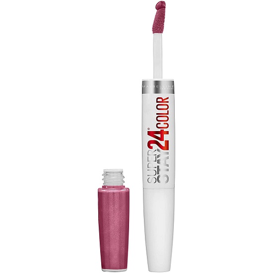 Maybelline Super Stay 24, 2-Step Liquid Lipstick, Long Lasting Highly Pigmented Color with Moisturizing Balm, Infinite Petal, Pink, 1 oz