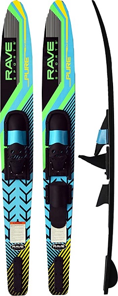 RAVE Sports Pure Combo Water Skis - Adult Black/Blue
