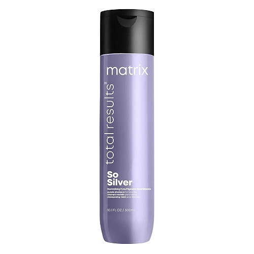 MATRIX Total Results So Silver Color Depositing Purple Shampoo For Neutralizing Yellow Tones | Tones Blonde & Silver Hair | For Color Treated Hair