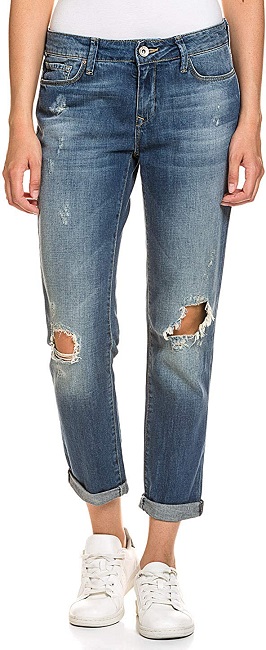 Mavi Women's Ada Jean, Dark Ripped Vintage, 24