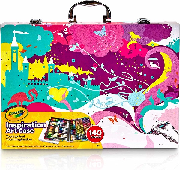 Crayola Inspiration Art Case Coloring Set - Pink (140 Count), Holiday Gifts for Girls & Boys