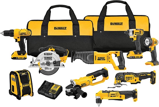 DEWALT 20V MAX* Cordless Drill Combo Kit, 9-Tool (DCK940D2)