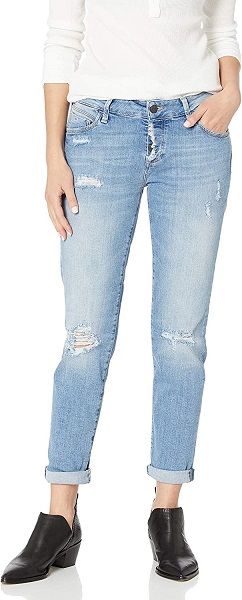 Mavi Women's Ada High Rise Boyfriend, Blue, 25