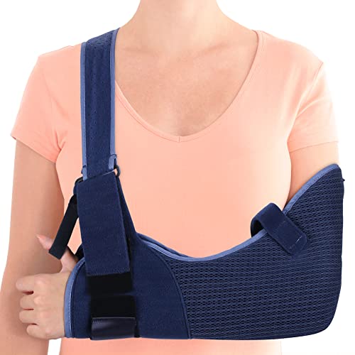 VELPEAU Arm Sling Shoulder Immobilizer - Rotator Cuff Support Brace - Comfortable Medical Sling for Shoulder Injury, Left and Right Arm, Men and Women, for Broken, Dislocated, Fracture, Strain (Large)