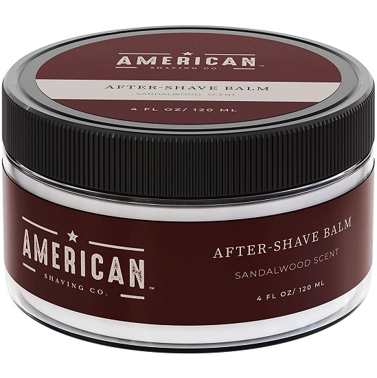 After Shave Balm for Smooth (Sandalwood Scent), Silky & Irritation Free Skin, Soothes and Moisturizes Face After Shaving, Treats Redness & Razor Burn, Post Shave Lotion by American Shaving Co - 4 Oz