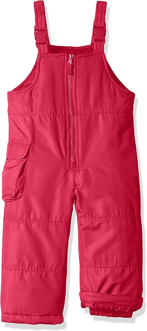 LONDON FOG Girls' Toddler Classic Snow Bib Ski Snowsuit, Fusion Pink, 3T
