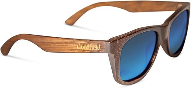 cloudfield Wood Frame Sunglasses for Men and Women with 9-Layer Polarized Lenses