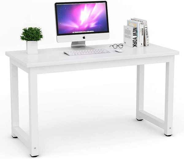 Tribesigns Modern Simple Style Computer Desk PC Laptop Study Table Workstation for Home Office White