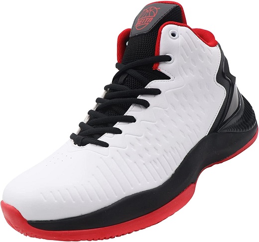 Beita High Upper Basketball Shoes Sneakers Men Breathable Sports Shoes Anti Slip,White, 8