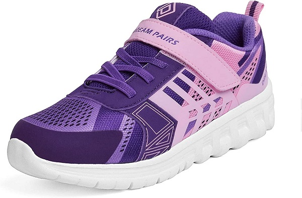 DREAM PAIRS Girls KD18002K Lightweight Breathable Running Athletic Sneakers Shoes Pink Purple, Size 12 M US Little Kid