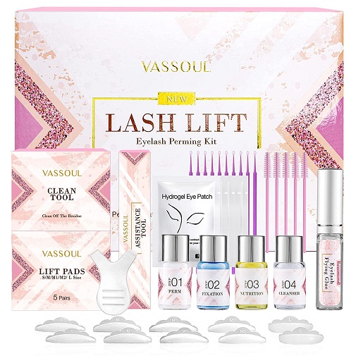 Lash lift kit with all necessary tools and products.