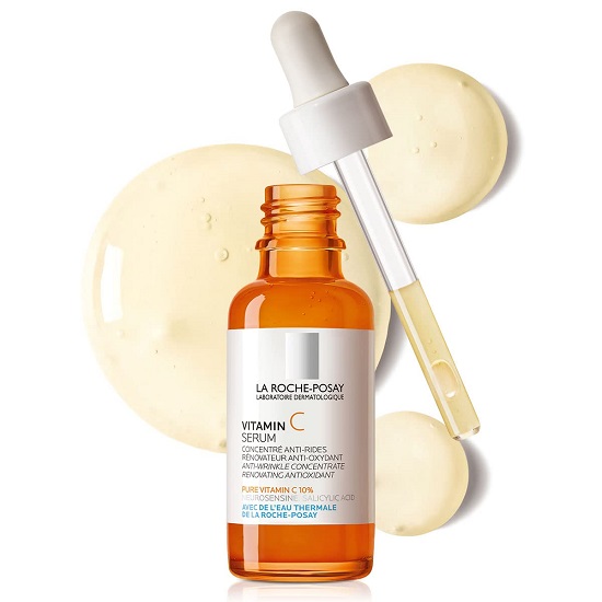 La Roche-Posay Pure Vitamin C Face Serum with Hyaluronic Acid & Salicylic Acid. Anti Aging Face Serum for Wrinkles & Uneven Skin Texture toVisibly Brighten & Smooth. Suitable for Sensitive Skin,