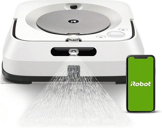 iRobot Braava Jet M6 (6110) Ultimate Robot Mop- Wi-Fi Connected, Precision Jet Spray, Smart Mapping, Works with Alexa, Ideal for Multiple Rooms, Recharges and Resumes, White
