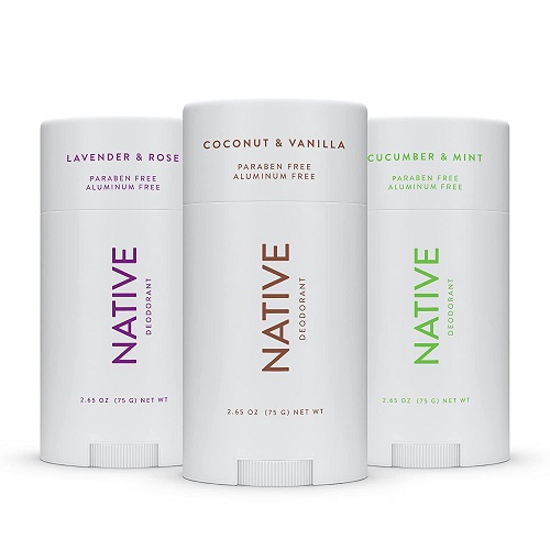 Native Deodorant | Natural Deodorant for Women and Men, Aluminum Free with Baking Soda, Probiotics, Coconut Oil and Shea Butter | Coconut & Vanilla, Lavender & Rose, Cucumber & Mint - Variety Pack of 3