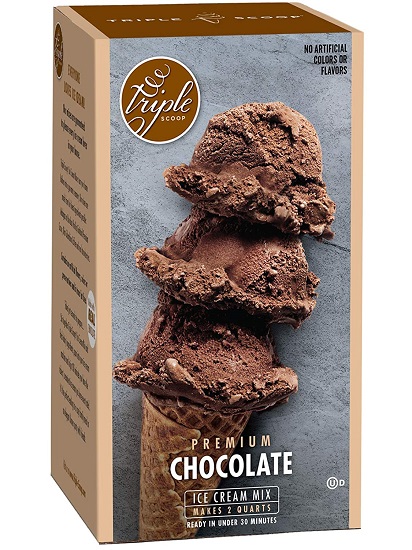 Premium Chocolate Ice Cream Starter Mix for ice cream maker. Simple, easy, delicious. From gourmet mix to maker in 5 minutes. Makes 2 creamy quarts. Made in USA. (1 15oz box)