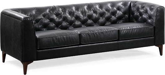 POLY & BARK Essex furniture, 89 inches, Onyx Black