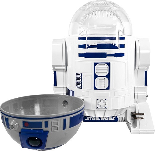 R2D2 popcorn maker with detailed droid features.