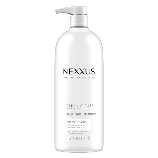 Nexxus Clean & Pure Conditioner bottle with clean background