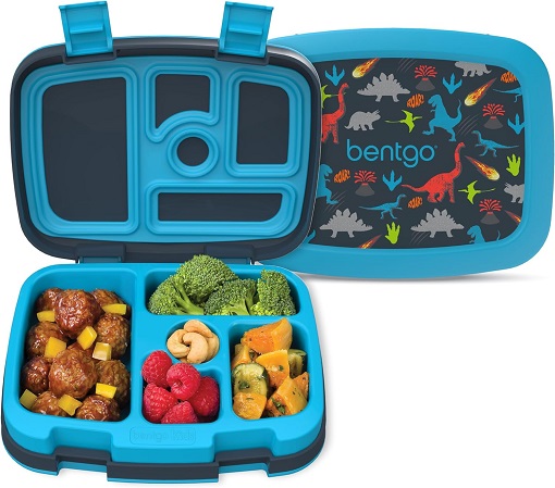 Kids Prints Leak-Proof Lunch Box with 5 compartments, perfect for packing healthy lunches for kids ages 3-7 By Bentgo