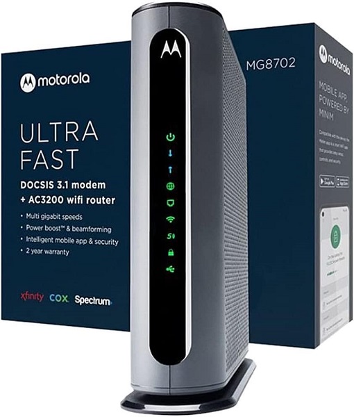 Motorola MG7700 Modem WiFi Router Combo with Power Boost