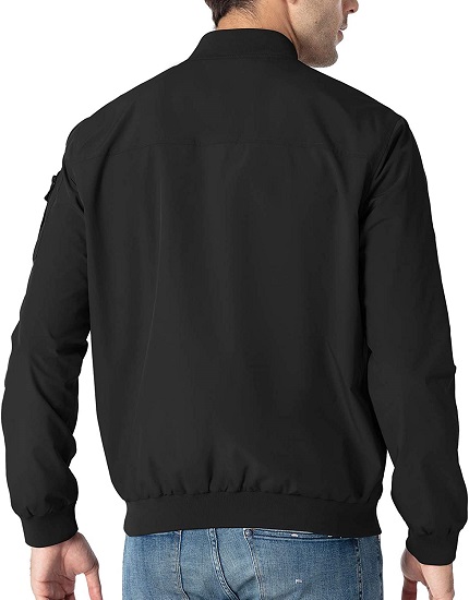 Men's Windproof Bomber Jackets Lightweight Running Windbreaker Outdoor Golf Fashion Coat