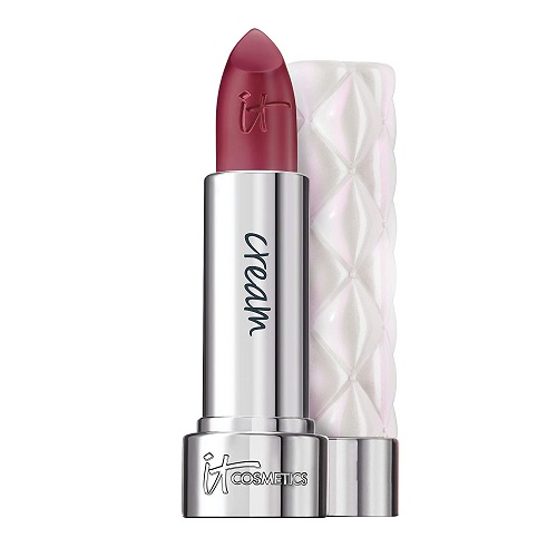 IT Cosmetics Pillow Lips Lipstick, Like a Dream - Red Plum with a Cream Finish - High-Pigment Color & Lip-Plumping Effect - With Collagen, Beeswax & Shea Butter - 0.13 oz