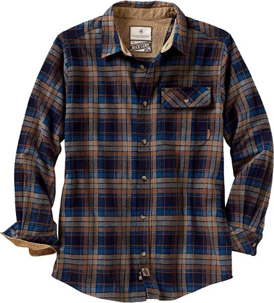 Legendary Whitetails Men's Buck Camp Flannel Shirt, Brownstone Plaid, 3X-Large - 2