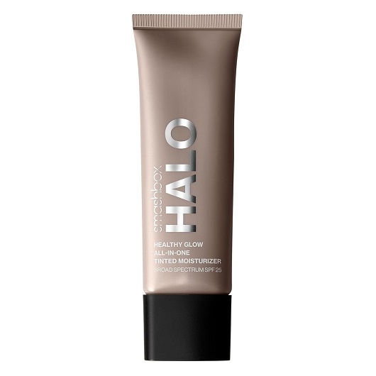 Smashbox Halo Healthy Glow All-In-One Tinted Moisturizer SPF 25 with Hyaluronic Acid, Light to Medium Coverage, Dewy Finish, Oil-free, Sweat and Humidity Resistant, 1.35 fl. oz., Light Medium
