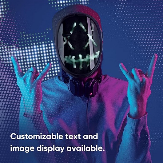 CHEMION LED Face Mask - Customizable Colors & Animations via Bluetooth App