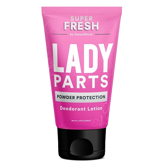 Lady Parts Feminine Hygiene Body Powder Deodorant Lotion For Breasts, Private Parts, Crotch & Inner Thigh to Stop Odor & Friction - Aluminum Free Deodorant For Women - No Talc or Parabens - POWDER PROTECTION - CocoVanilla Scent - 4oz