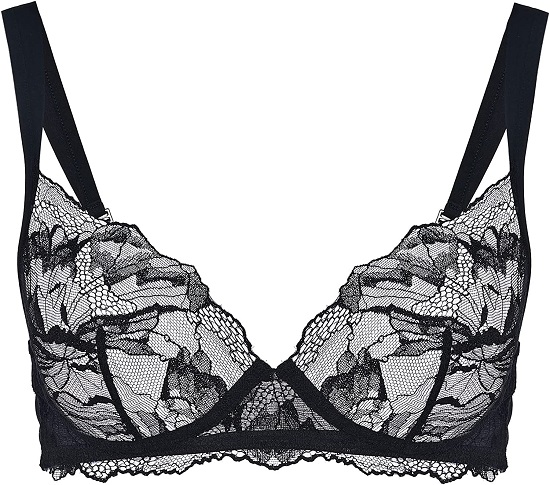 La Perla, Like A Butterfly Non-Wired Bra, 34C, Black