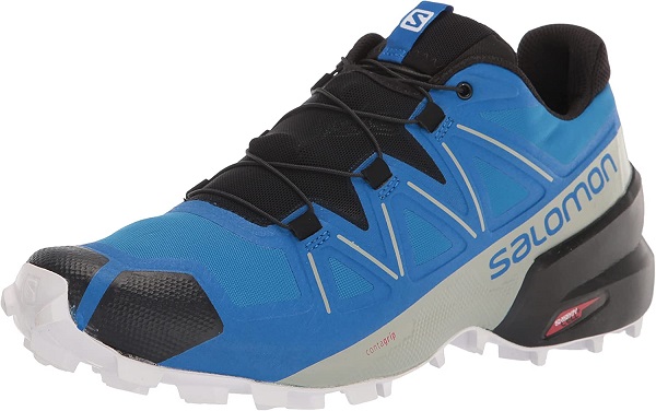 Salomon Speedcross 5 Trail Running Shoes for Men, Skydiver/Black/White, 7
