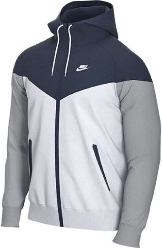Nike Sportswear Windrunner Hooded Windbreaker Men's Jacket (Navy/White, XX-Large)
