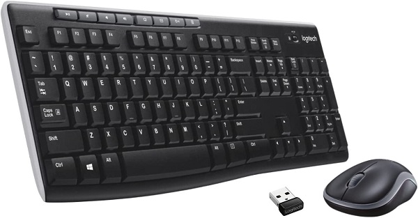 Wireless Keyboard And Mouse Combo For Windows, 2.4 GHz Wireless, Compact Mouse, 8 Multimedia And Shortcut Keys, For PC, Laptop - Black