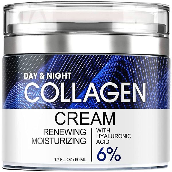 Collagen Cream for Face with Retinol and Hyaluronic Acid, Day and Night Anti Aging Skincare Facial Moisturizer, Hydrating Face Lotion, Moisturizing Cream to Reduce Wrinkles for Women Men, Made in USA