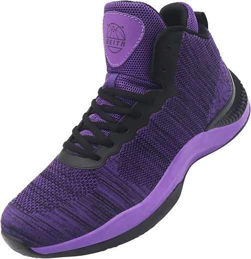 Beita Tennis Shoes Basketball Sneakers Men Breathable Sports Shoes Anti Slip,Purple, 7